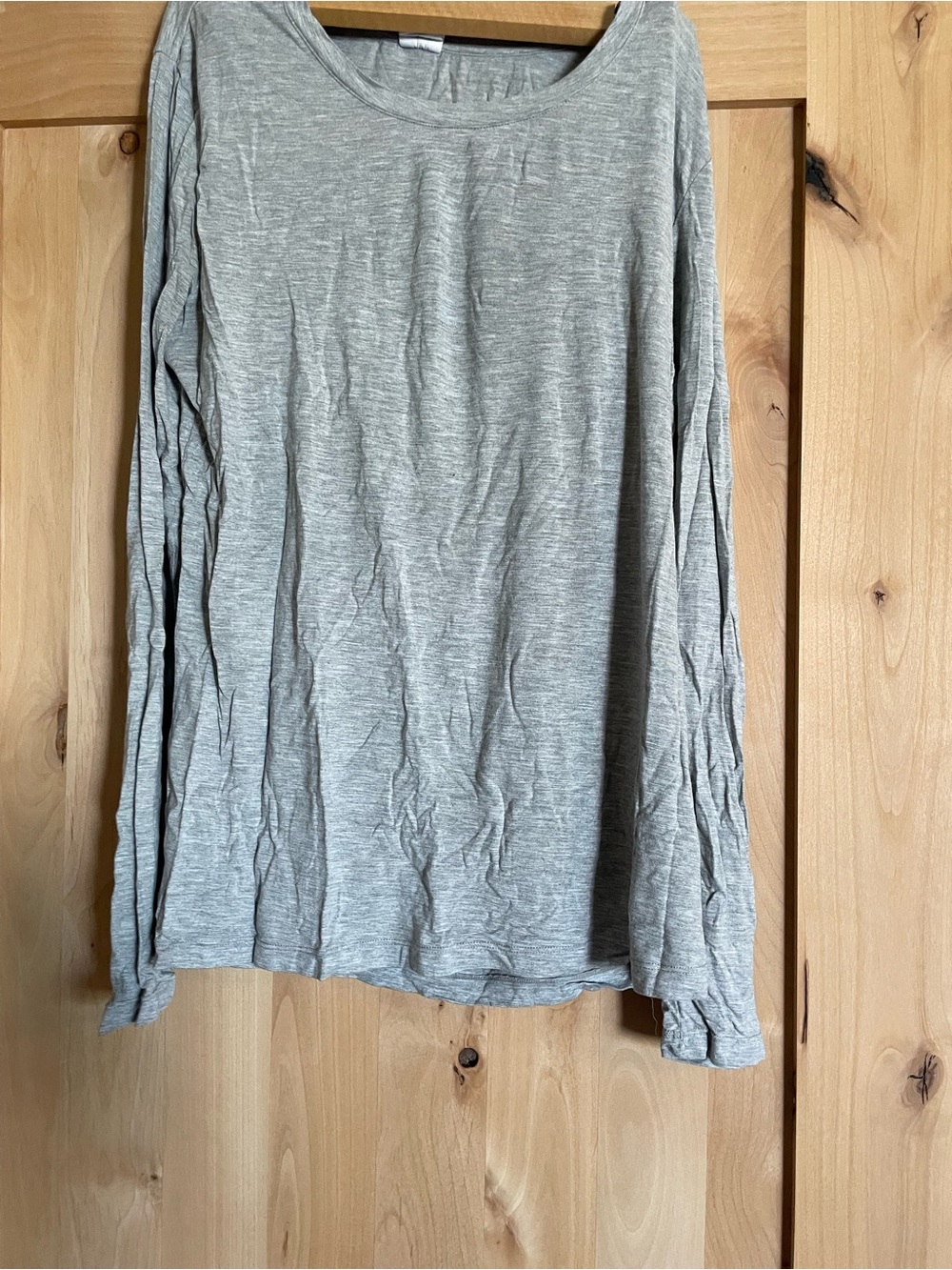 Boody Bamboo Long Sleeve Tee | Heather Gray | Size Medium